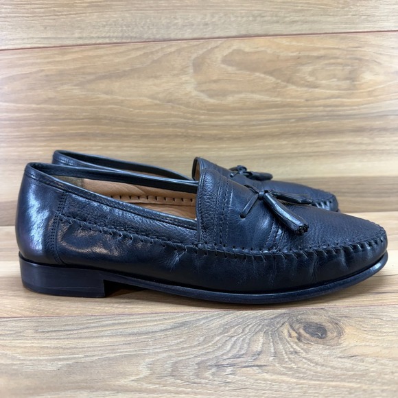 BRASSBOOT Other - BRASSBOOT Walking Gloves Mens‎ 10.5 M Black Leather Tassel Loafers Dress Shoes